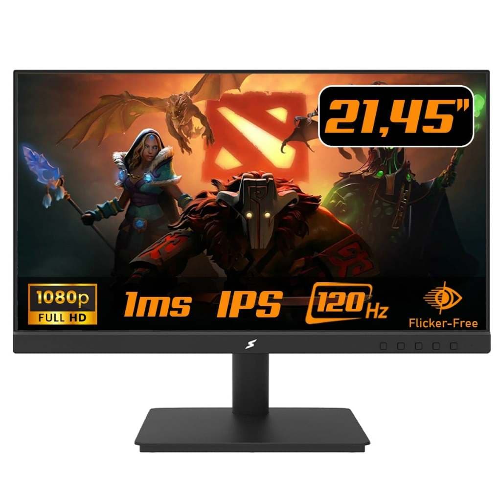Monitor Gamer SuperFrame Ace, 21.45 Pol, Full HD, IPS, 120Hz, 1ms, HDMI/VGA, SF-MN-ACE21FSIFC1B