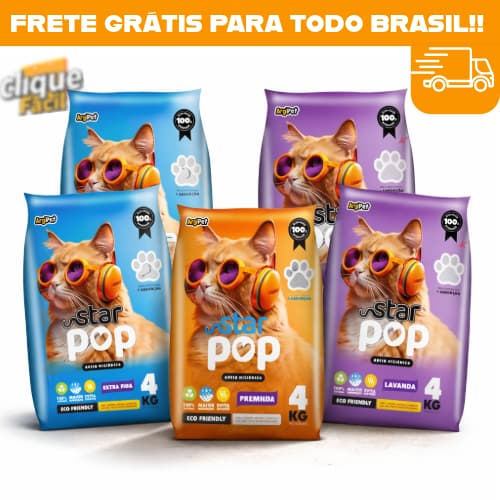 Kit 20 kg Areia Sanitária Higiênica Natural Argila Ecológica Absorvente Odores Aroma Lavanda