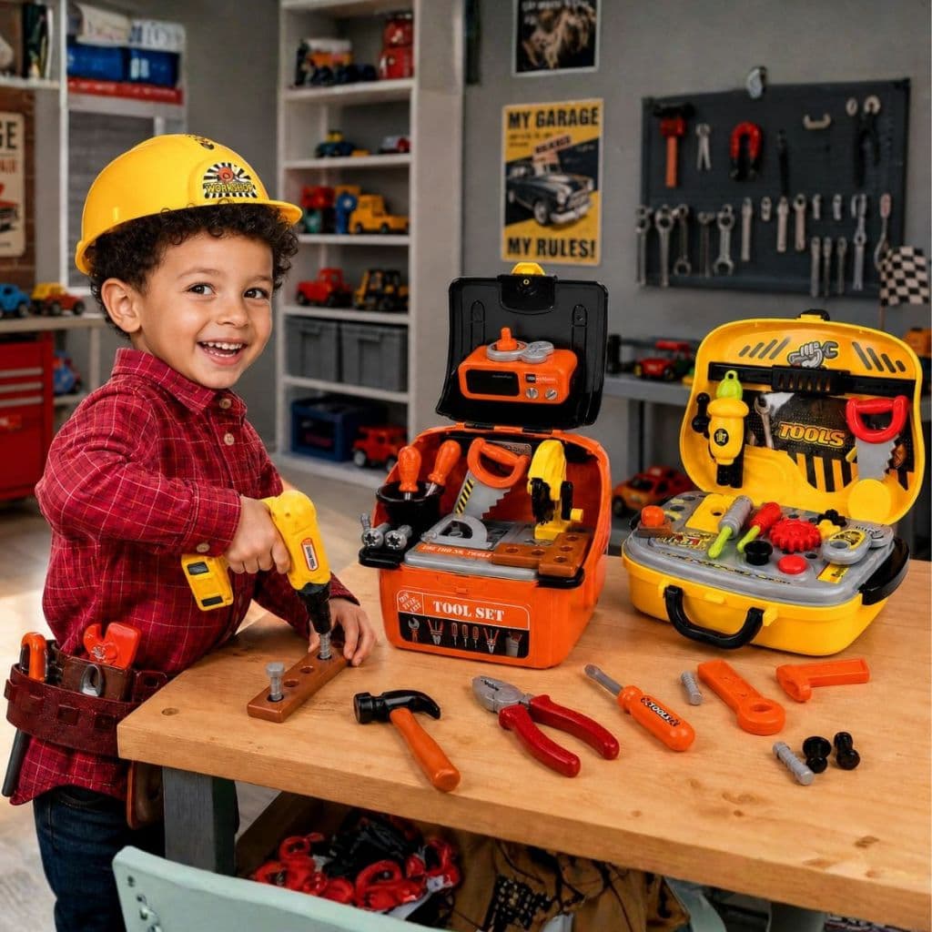 Kit Grande Ferramentas Brinquedo Presente Menino 13~82 Pçs Conjunto Completo Dia das Crianças