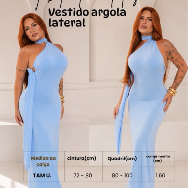 Vestido Amarração no pescoço ombro só com argola lateral, vestido Réveillon cores diversas transpassado carnaval