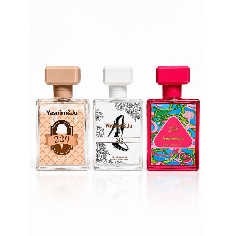 KIT 3 PERFUMES IMPORTADOS FEMININOS 229 242 248 30ML ALTA FIXAÇÃO PRESENTE LUXO