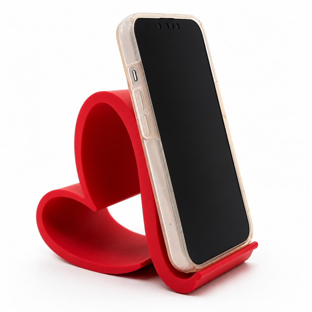 Suporte de Celular Coração Mesa Porta Celular Decorativo Impressão 3D para iPhone Samsung Xiaomi
