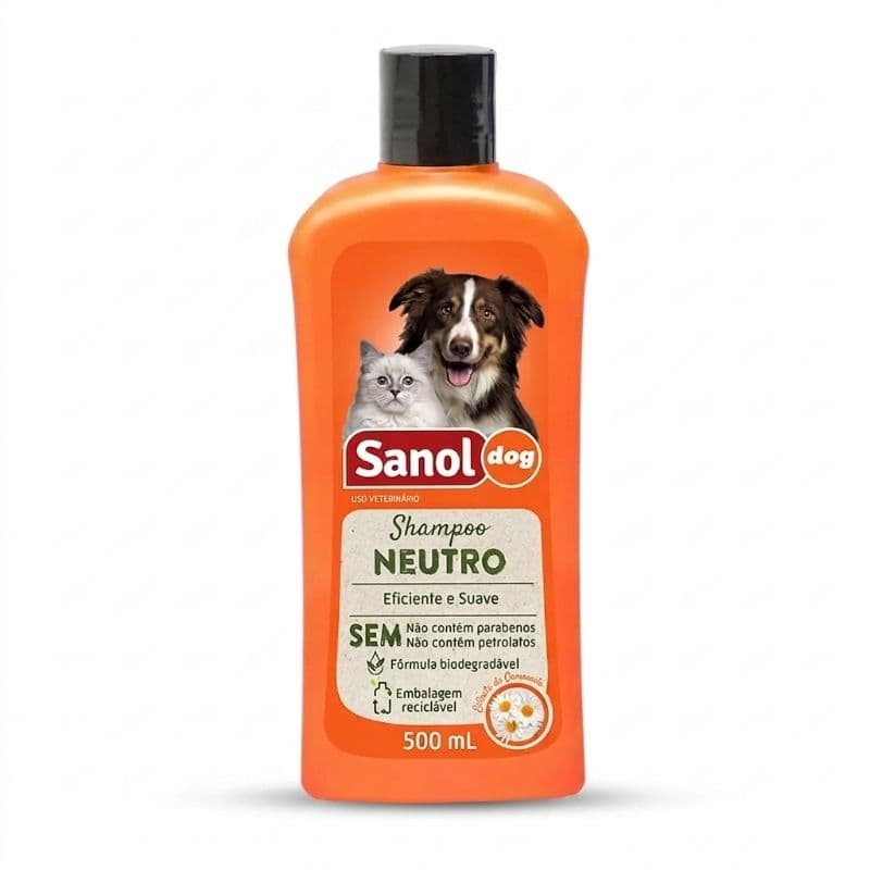 Shampoo Sanol Neutro 500ml para Cães e Gatos