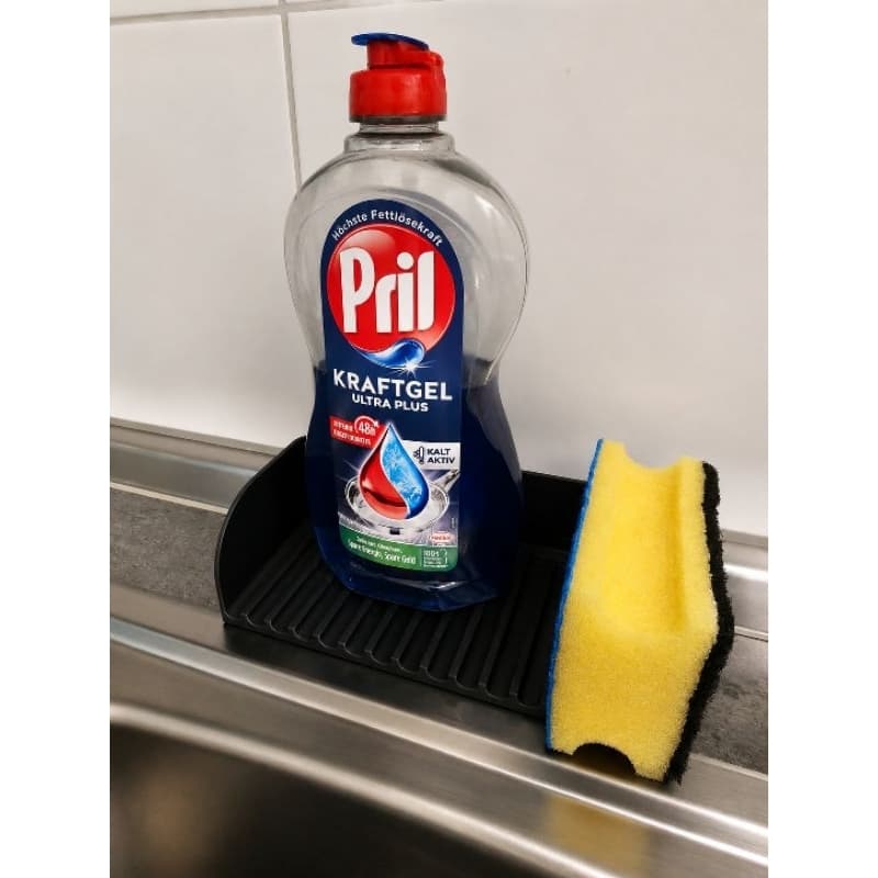 Organizador De Pia De Cozinha Porta Sabonete E Esponja Escorredor Suporte Bancada Cozinha Banheiro Multiuso Preto