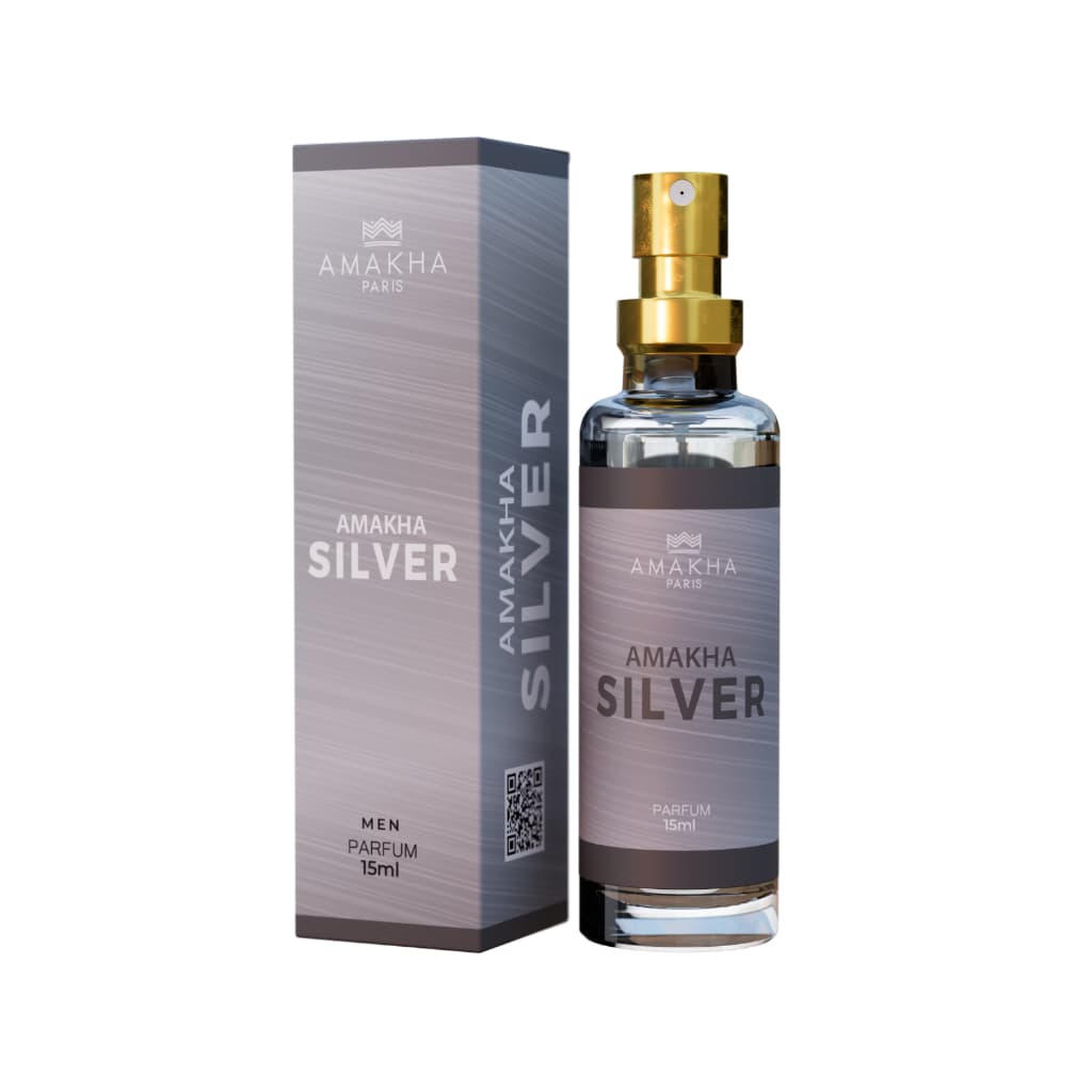 Perfume Masculino Original Amakha Paris Silver 15ml - Inspirado em Importado | Longa Fixação