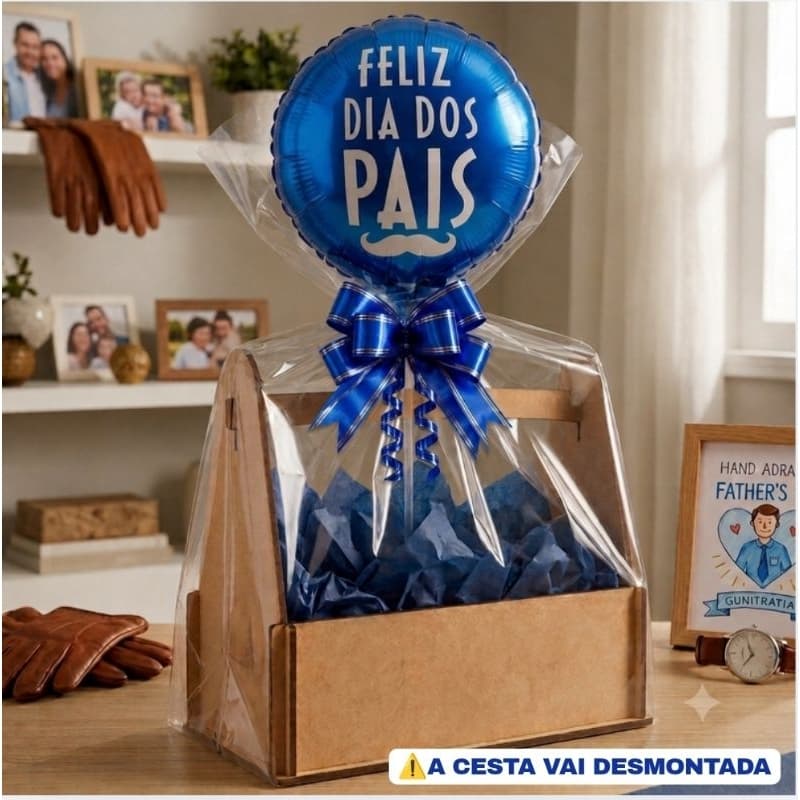 kit Completo para cesta de Presente - Caixa de Ferramenta MDF tamanho pequeno