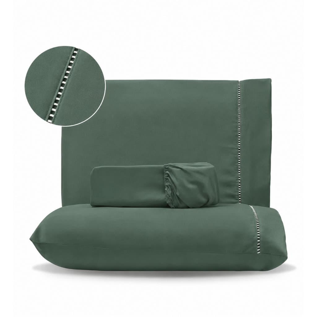 Jogo De Cama Solteiro Casal Queen King Micropercal 400 Fios Toque Macio Premium Casa Moura Decor.