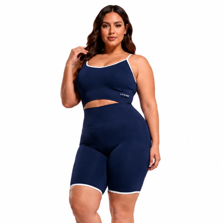 Conjunto Fitness Feminino Cintura Alta + Top Alça Fina conjunto fitness G roupa de treino academia REF1214 Plus Size