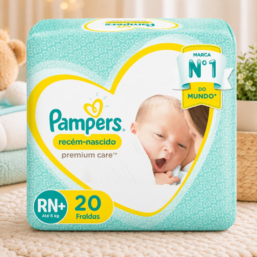 Fralda M P G XG Pampers Descartavel Premium Care Recém-nascido Rn Bebe Prematuro Maternidade Enxoval