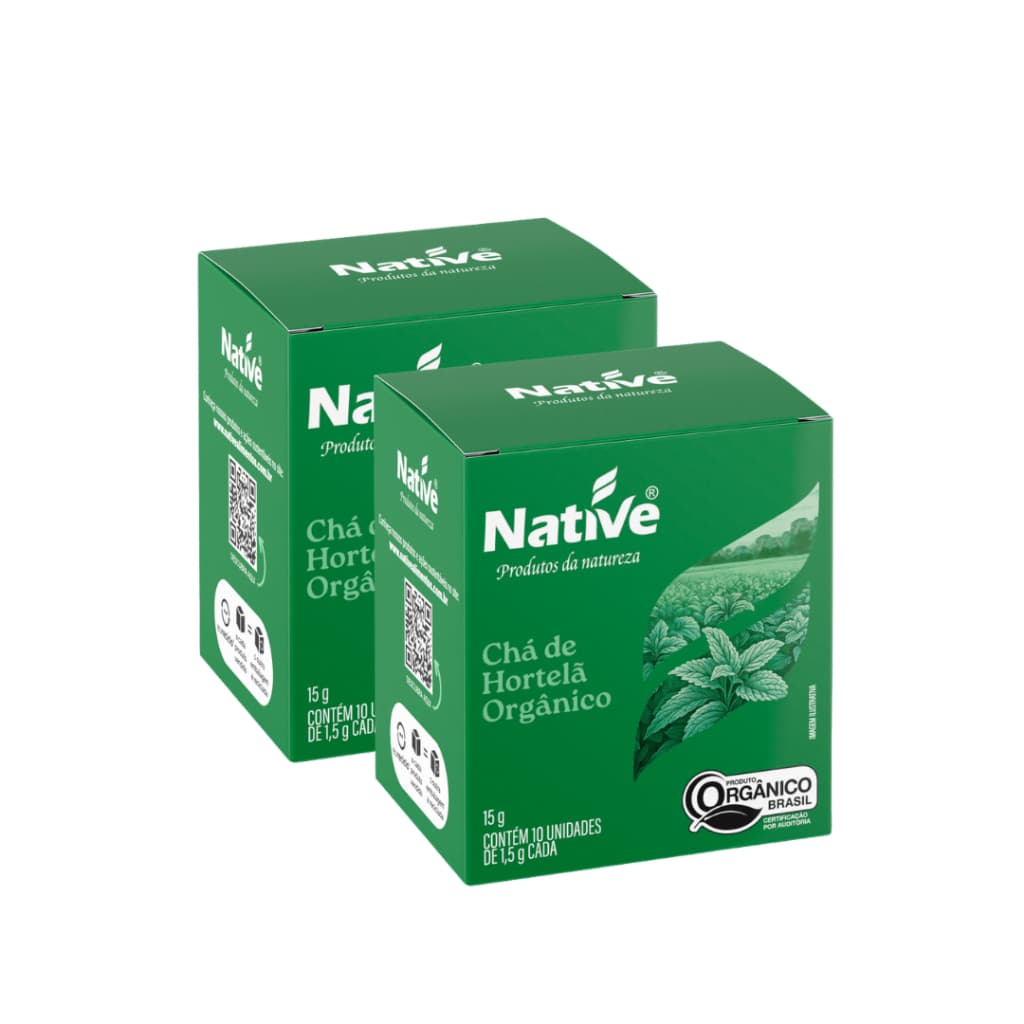 Kit 2 Chá De Hortelã Orgânico Native Com 10 Sachês 15g