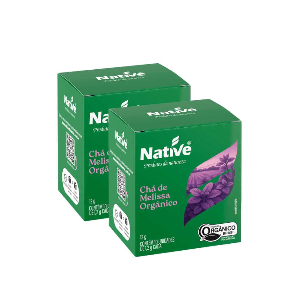 Kit 2 Chá De Melissa Orgânico Native Com 10 Sachês 12g
