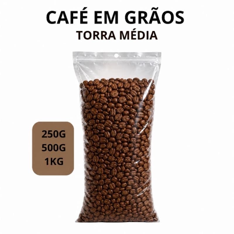 Café em Grãos 100% Arábica Torra Média Café Torrado Fresco Torra Recente Sabor e Aroma Intenso