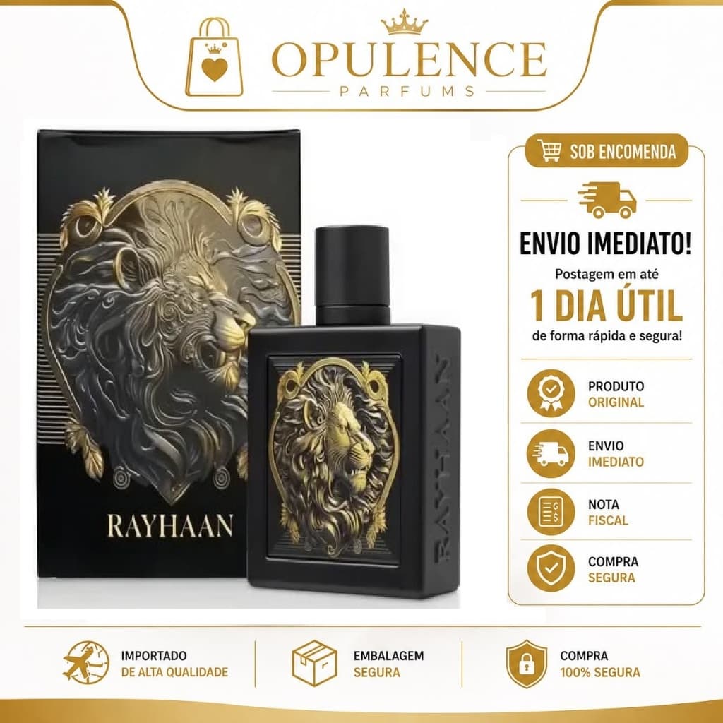 Perfume Rayhaan Lion Eau de Parfum 100ml Masculino Original Importado