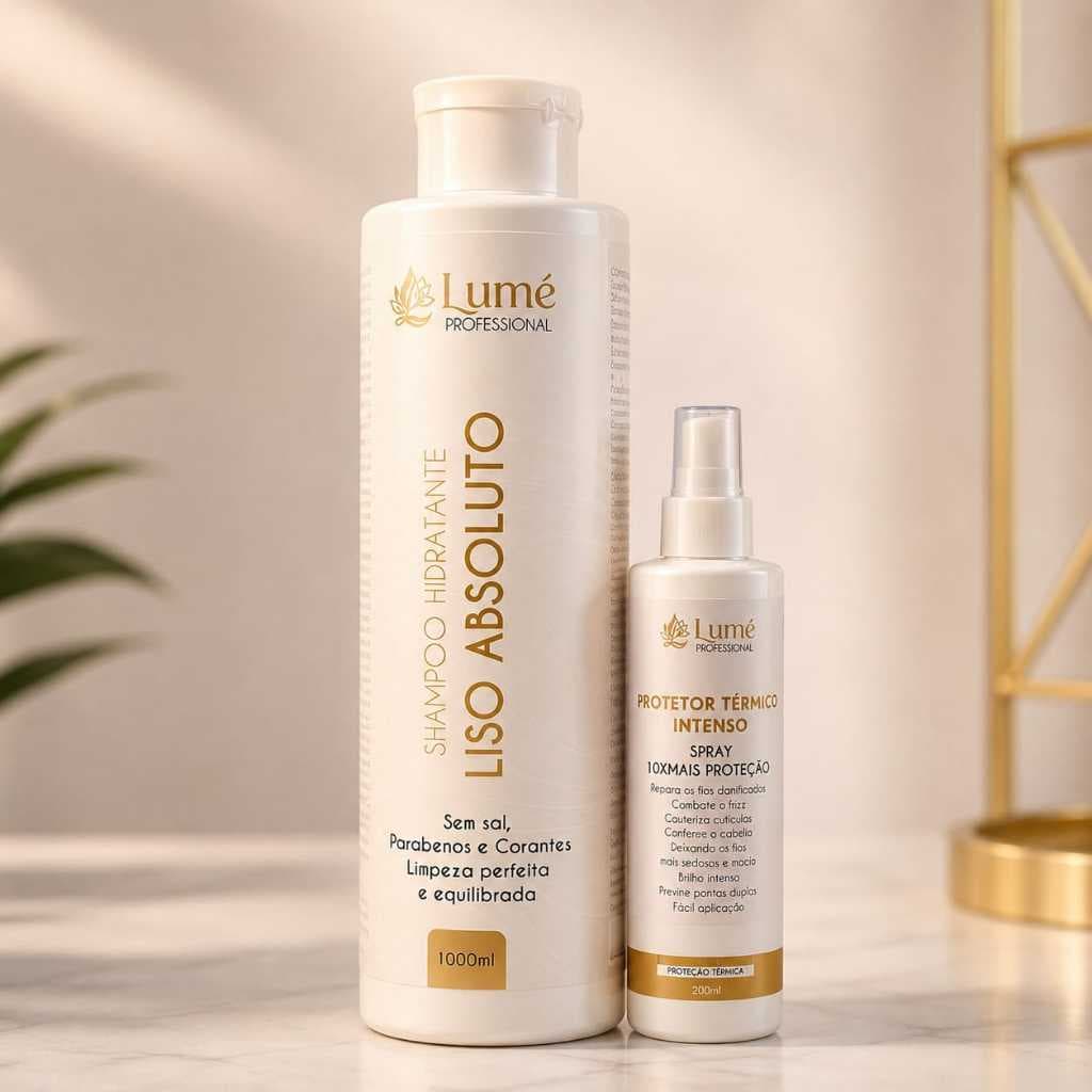 SHAMPOO HIDRATANTE + PROTETOR TÉRMICO - LUMÉ PROFESSIONAL