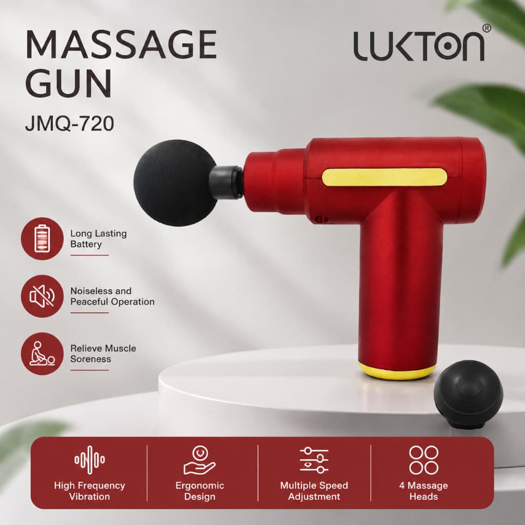 Massageador Elétrico Muscular com Motor Silencioso e Bateria Recarregável