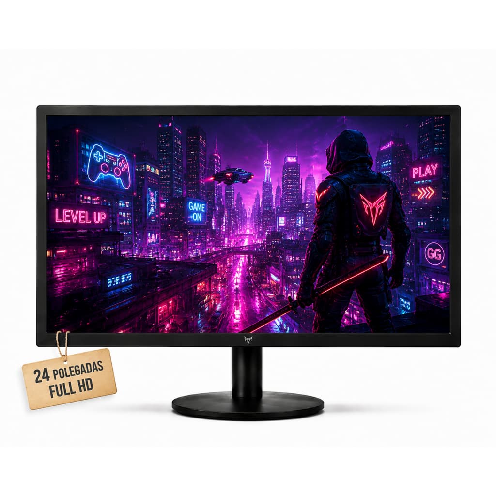 MONITOR BRAZILPC 24; 20; 19; 15  POLEGADAS | FULL HD LED WIDESCREEN HDMI/VGA 20BPC-KAN 75HZ PRETO ALTA PERFORMANCE GAMER