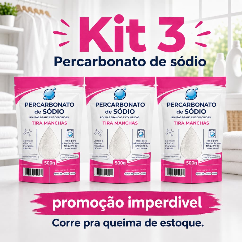 Percarbonato de Sódio 3kg Tira Manchas com Oxigênio Ativo para Roupas para revenda Preço incomparável
