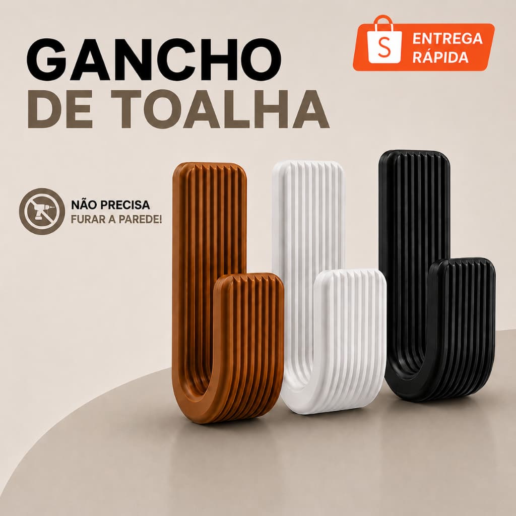 Ganchos de Parede Adesivos Multiuso para Banheiro Cozinha Quarto Suporte Organizador Autocolante