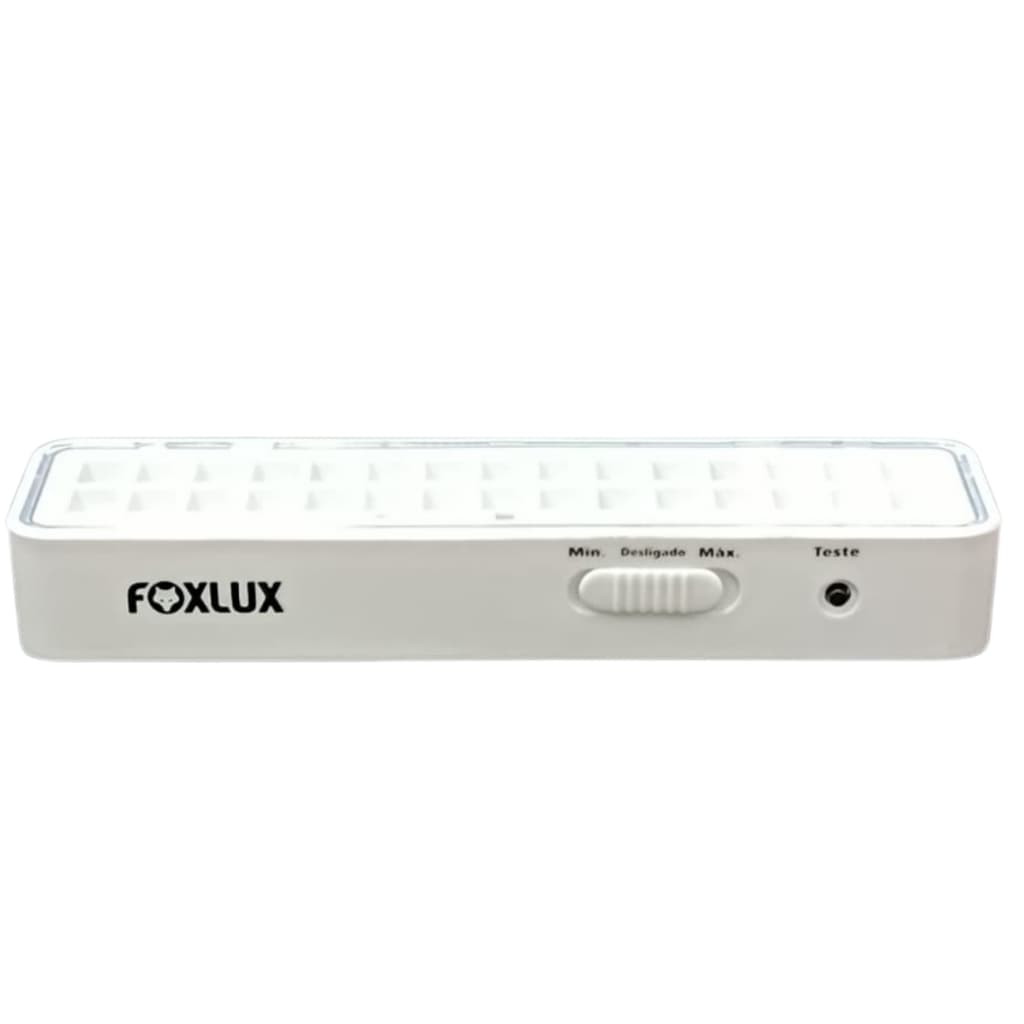 Luminária LED de Emergência Mini Bivolt Recarregável 30 LEDs Foxlux