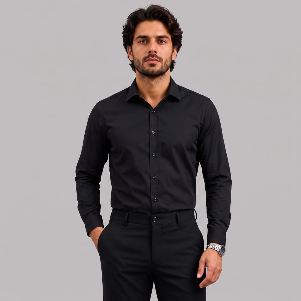 Camisa Masculina Social Manga Longa Slim Fit