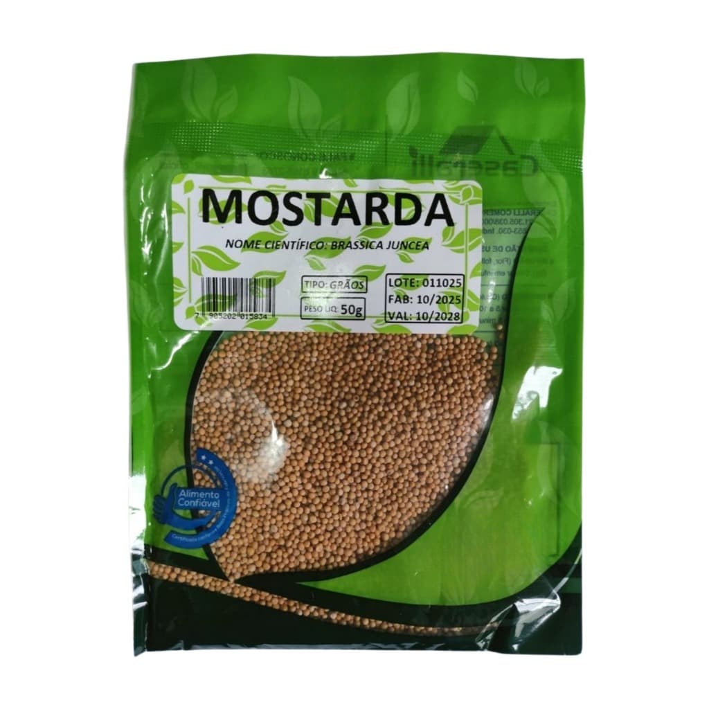 Mostarda Grãos 50g – Ervas e Temperos Naturais - PRODUTO PREMIUM EXCLUSIVO E ÚNICO NO BRASIL DE ALTA QUALIDADE