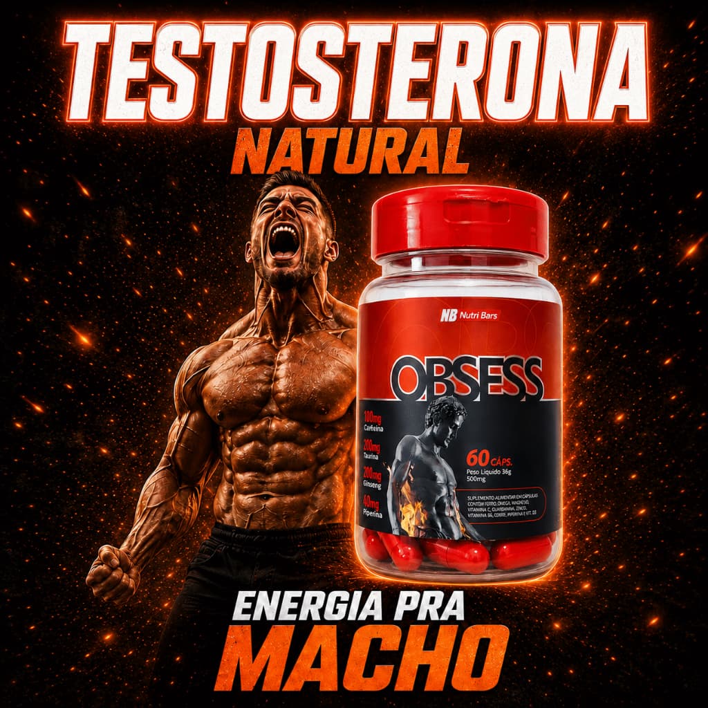 Booster Masculino OBSESS Boro + Arginina + Cafeina + Zinco + Vitaminas A C E B3 B6  Althaea Suplementos