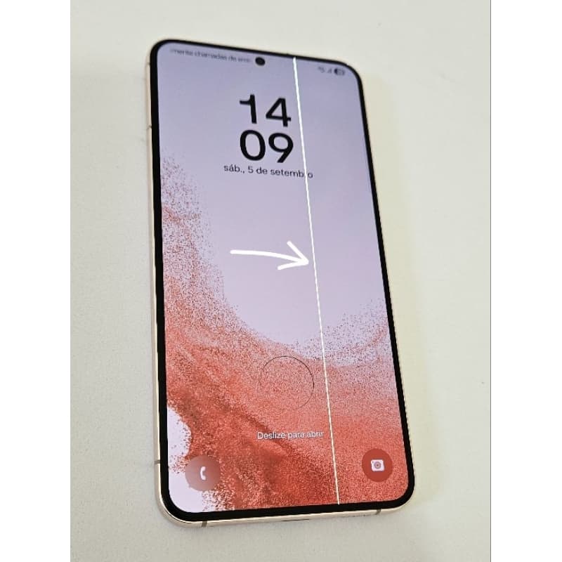 Samsung Galaxy S22 + Plus 256GB Rosa Usado (Com Linha Vertical)