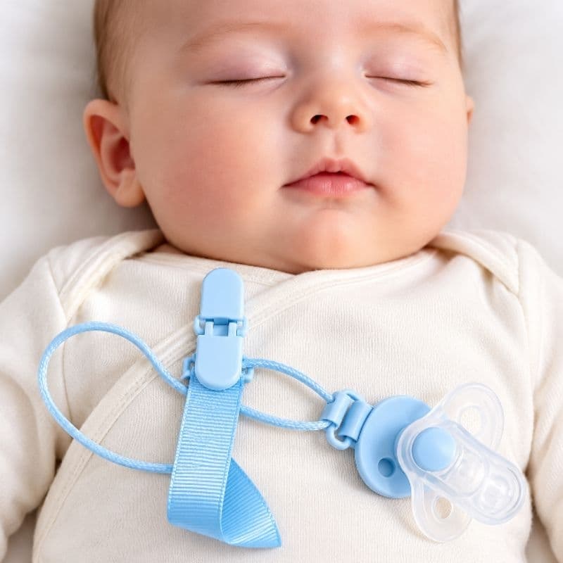 Oferta Prendedor de Chupeta de Tecido Fita Clipe Cordão Seguro - Cores Pastel - 1 Unidade-Presente Bebê-mêsversário