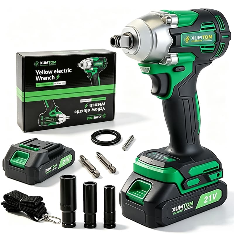 Chave De Impacto 450NM Elétrica Sem Fio Parafusadeira Furadeira Profissional Com 21V Baterias Bivolt