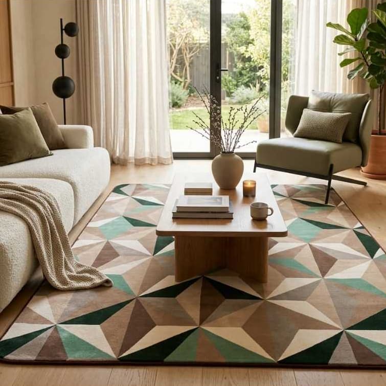 Tapete Para Sala 200x140 Pelo Baixo Macio Aveludado Moderno Decorativo Antiderrapante