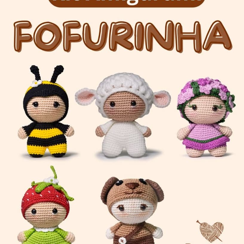 Kit Amigurumi coleção Fofurinha faça você mesmo crochê Círculo