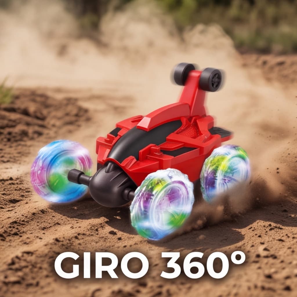Carrinho de Controle Remoto Radical Maluco com Luz Led Gira 360º Sortido