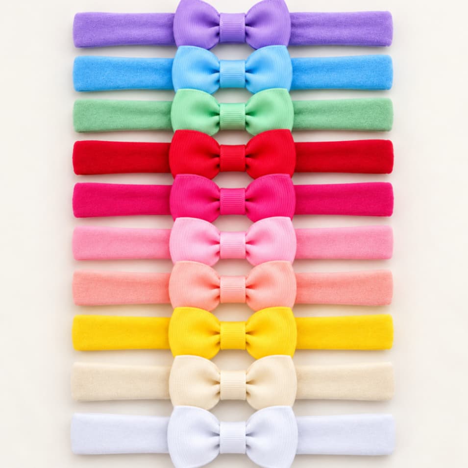 Kit 10 Faixinhas para Bebê Menina Laços de Cabelo Infantil RN Recém Nascido Maternidade Enxoval