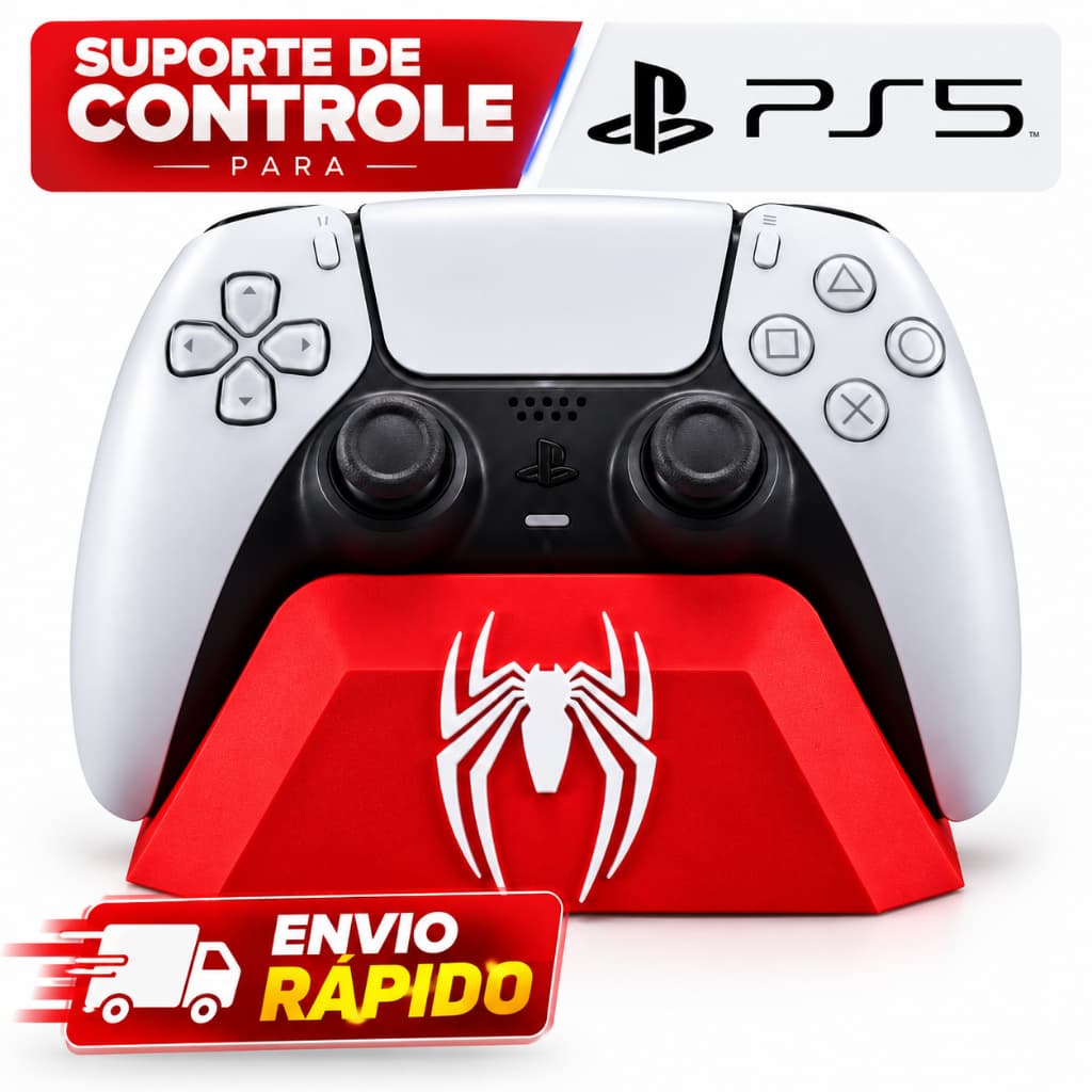 Suporte Controle PS5 Homem Aranha Mesa Gamer Aranha Video Game Spider  Stick Decoração Mesa Organizador Dual Sense Play