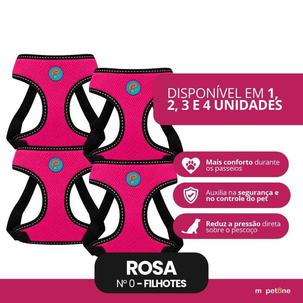Coleira Peitoral Para Cachorros Filhotes Rosa Com Guia Colete Confortável Respirável Flexível Cão E Gato Para Pet