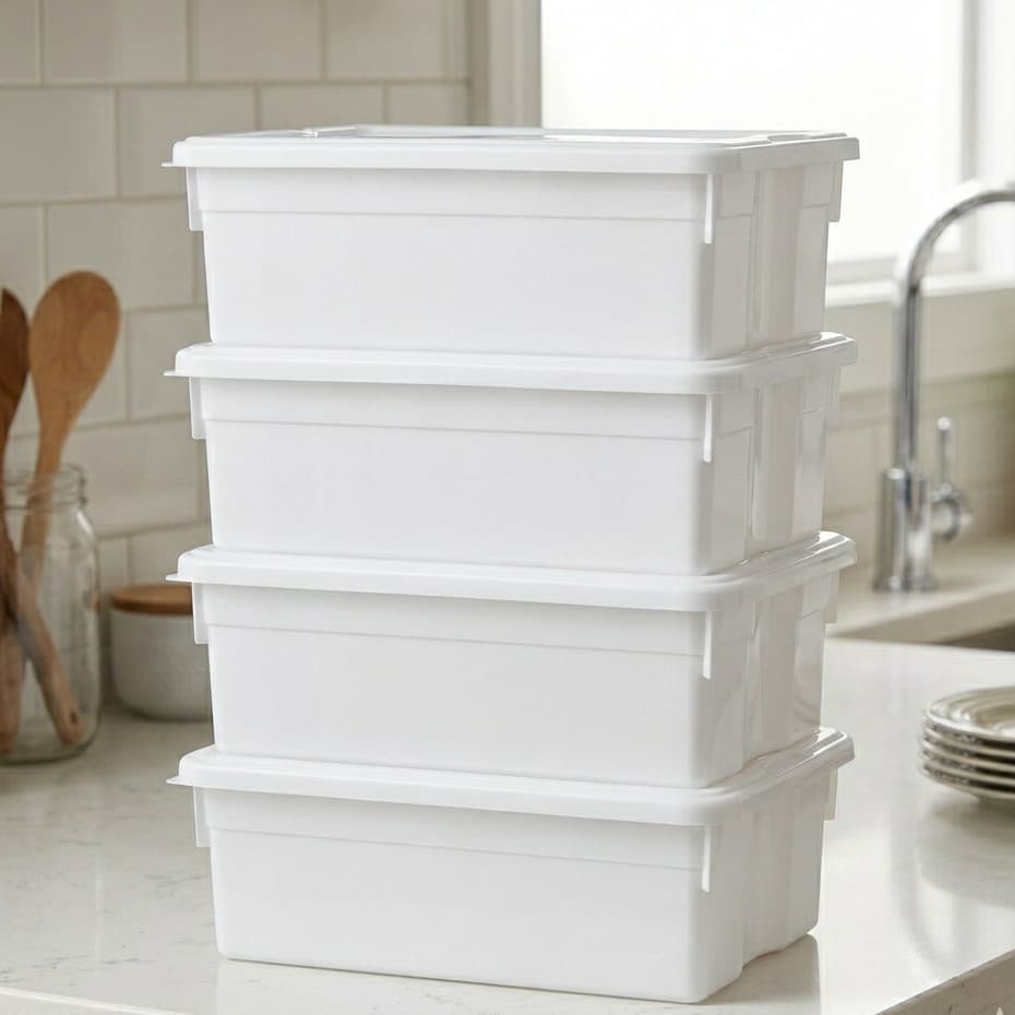 Kit 04 Caixas Potes Organizador 2,5 Lts com Tampa Multiuso Geladeira, Freezer, Salgados, Artesanato