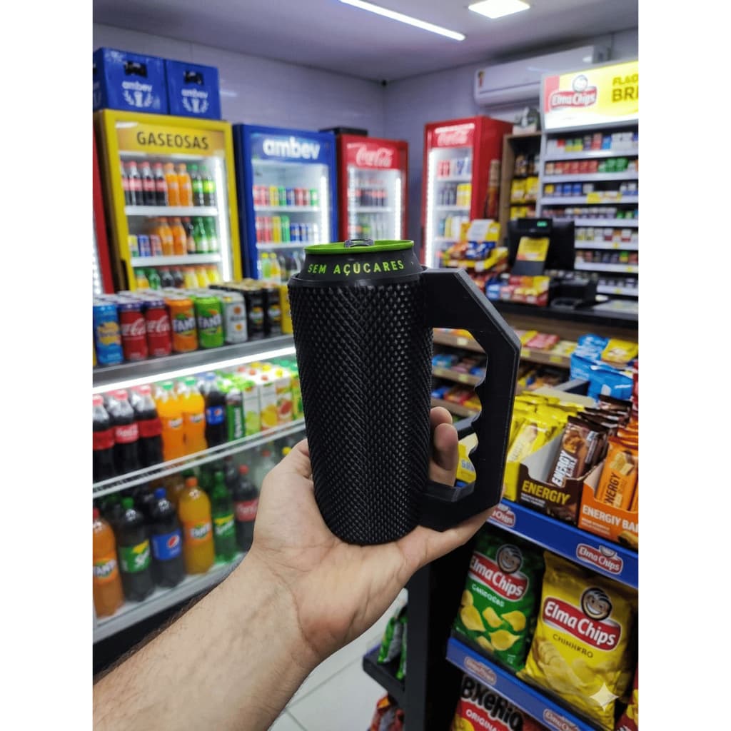 Caneca Porta Lata com Alça | Suporte para Lata de Bebida  | Ideal para Cerveja e Energéticos