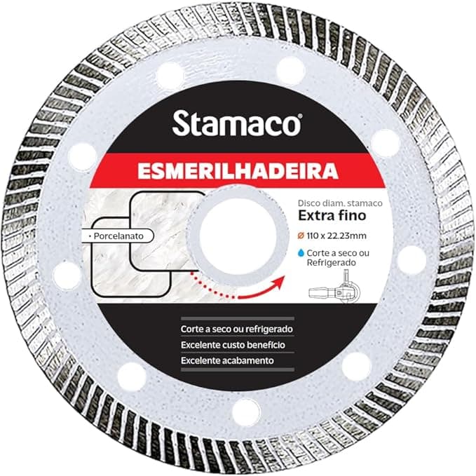 Disco Diamantado Stamaco Porcelanato (Esmerilhadeira) 110X22.23mm - Stamaco