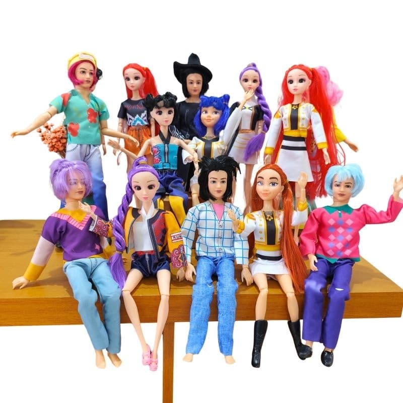 Boneca K-Pop Demon Articulada Estilo Ken Idol Coreano Com Roupas e Acessórios - Vários Modelos