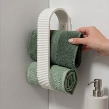 Suporte Organizador de Toalhas para Banheiro | Porta Toalha de Parede Compacto e Moderno
