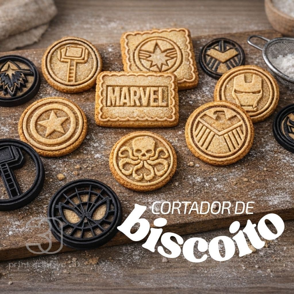 Kit 14 Cortadores Heróis da Marve – Biscoito, Pão e Massinha de Modelar