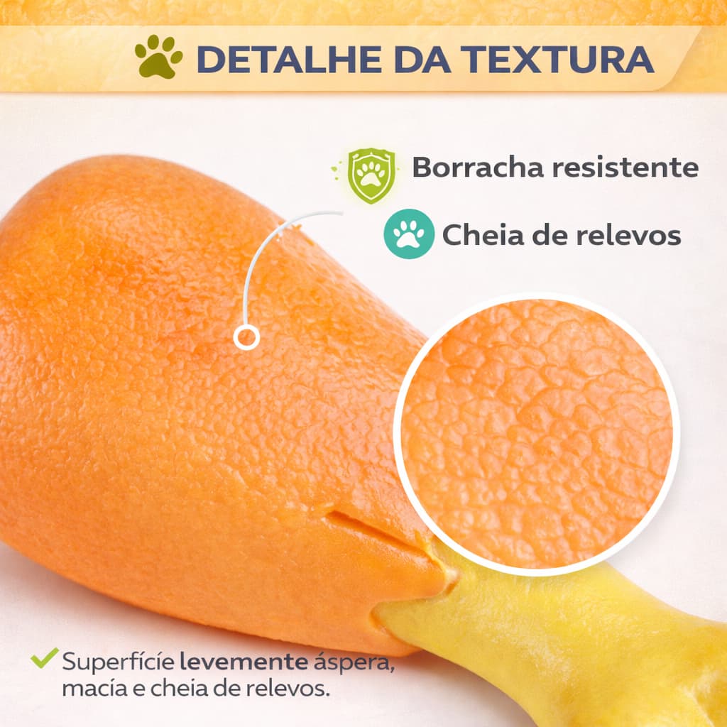 Brinquedo De Vinil Coxa De Frango Para Cães Pet