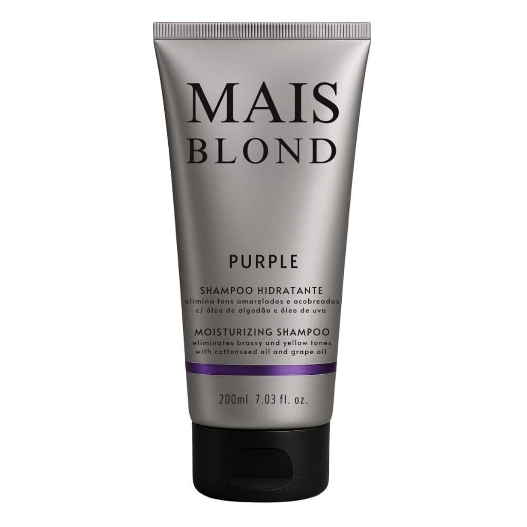 SHAMPOO MAIS BLOND PURPLE 200ML - HIDRATANTE / PARA LOUROS PLATINADOS RADIANTES / DESAMARELADOR