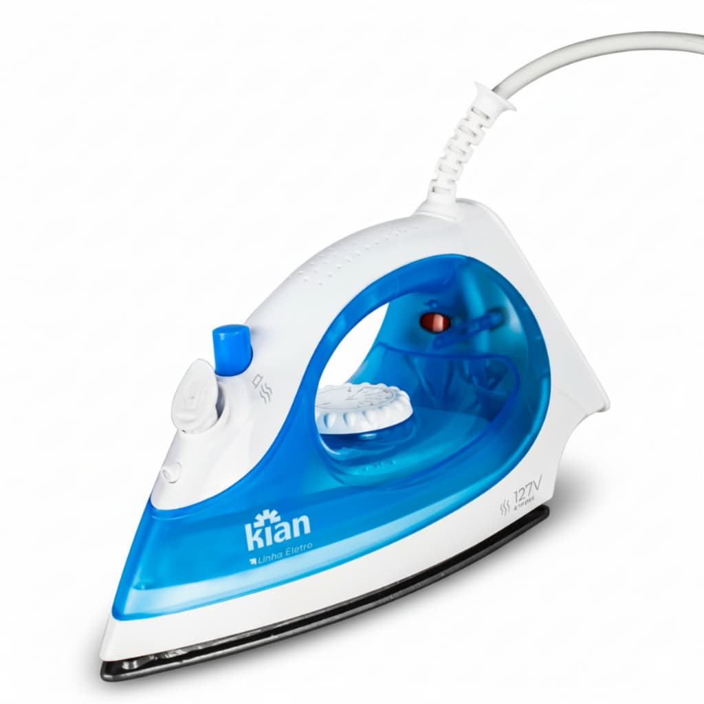 Ferro de Passar Roupa a Vapor Kian 1300W Base Antiaderente Leve Potente