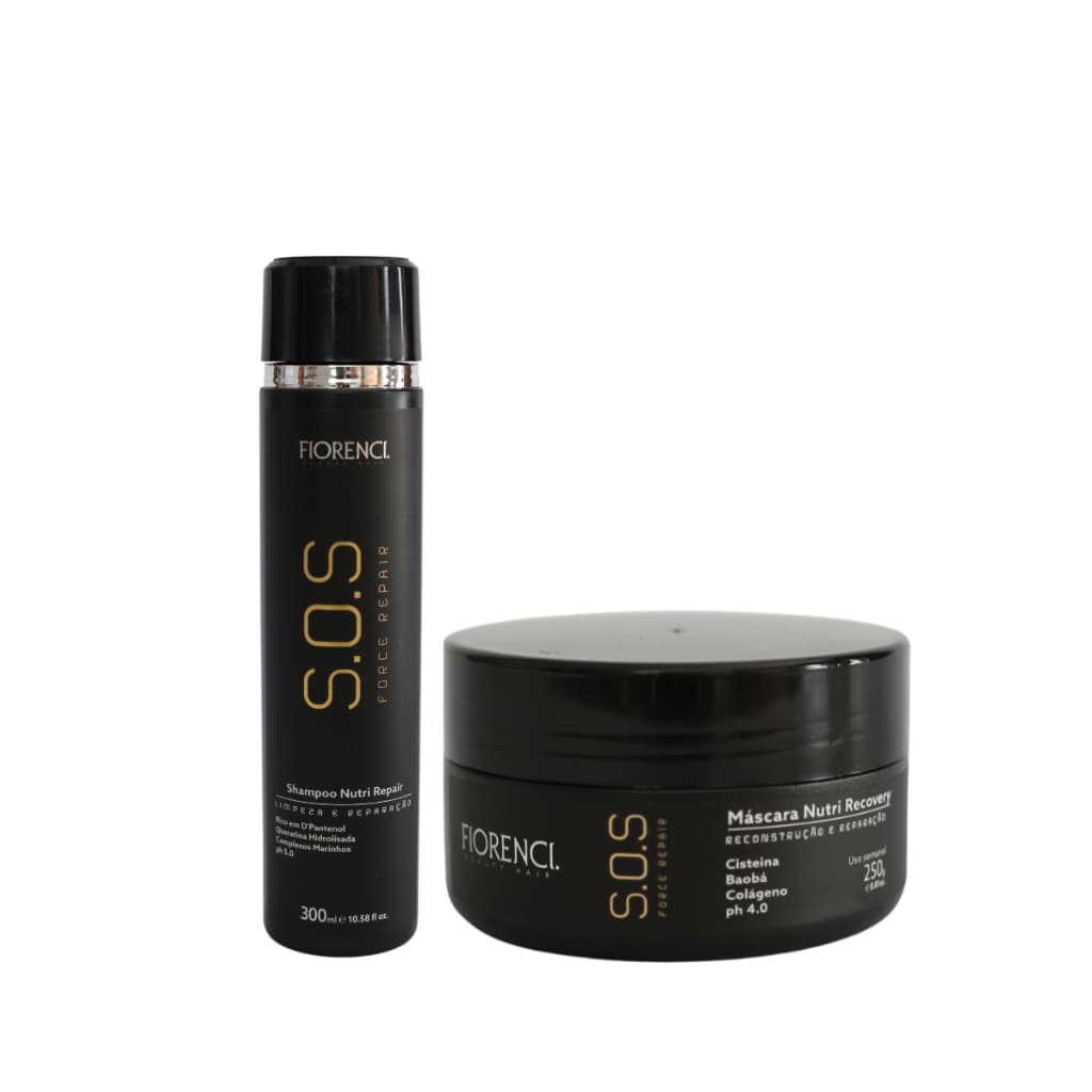 Kit Shampoo Mascara Hidratante Reconstrutora Sos Fiore&Loiss