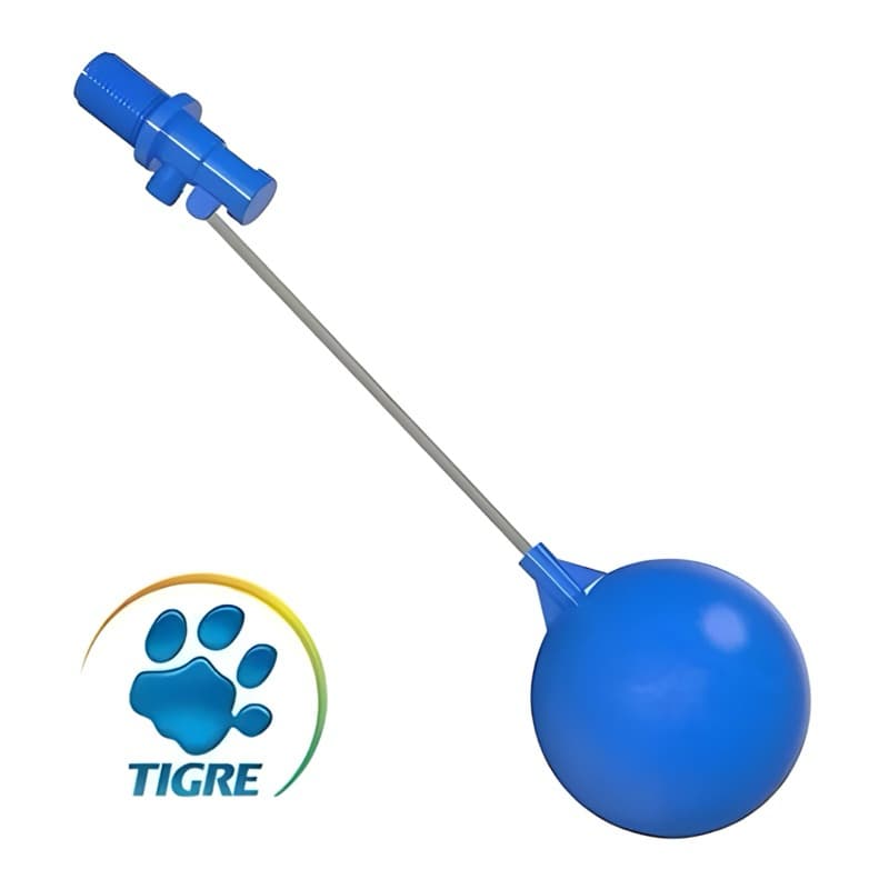 BOIA PARA CAIXA D’ÁGUA TIGRE 3/4 BALÃO PLÁSTICO AZUL TORNEIRA BOIA TIGRE