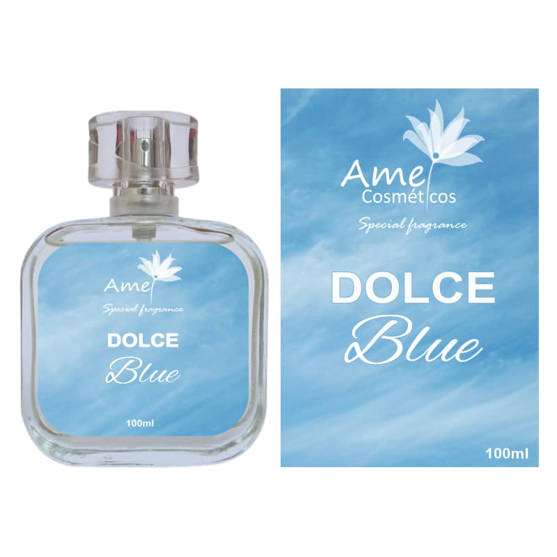 Perfume Dolce Blue Feminino Amei Cosméticos Alta Fixação 33% de Essência Importada EDP