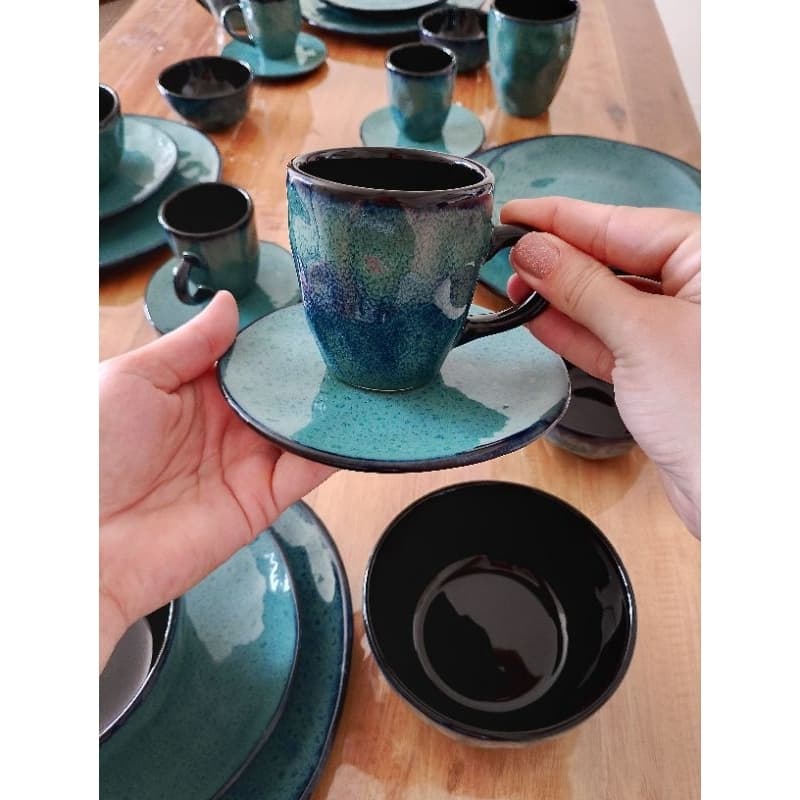 Conjunto Caneca Aura Orgânica Pequena com Pires