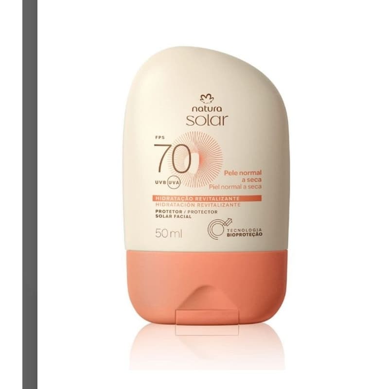 Protetor Solar Facial Pele Normal a Seca FPS 70 Natura Solar 50ml
