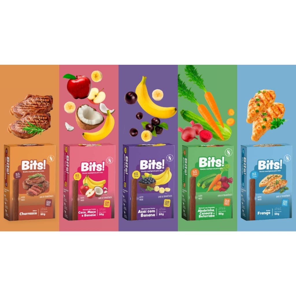 Petisco Snack saudavel Ossyto BITS 50g petisco para cães o melhor para seu cachorro